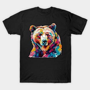 Bear Colorful Pop Art Design Animal Lover Gift Idea T-Shirt